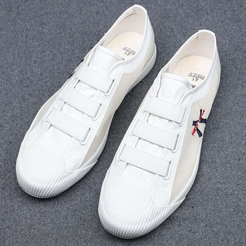 Plus Size 38-44 Summer Men Canvas Mesh Sneakers Comfortable Deodorant Running Basketball Shoes Students Breathable Shockproof Non-slip Shoes