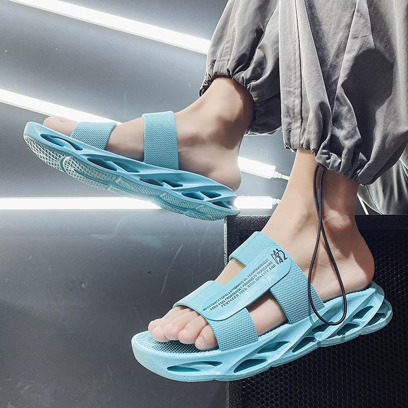 Outer Wear Trendy Personality Men's Slippers Fashion Blogger Beach Sandals Summer Household Non-slip Flip Flop Sandals