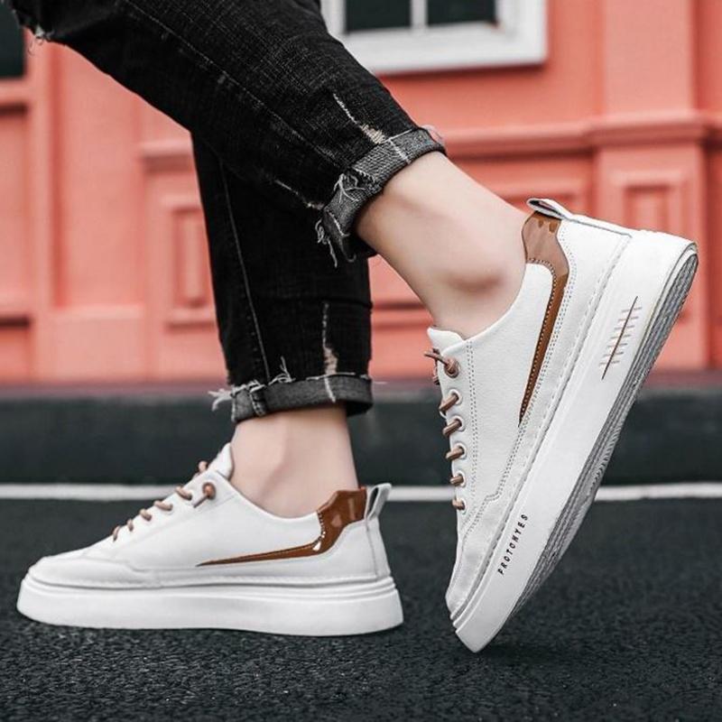 Men's Shoes Spring Shoes Korean Trend Leather Shoes Men's Sports Shoes White Summer Casual Shoes