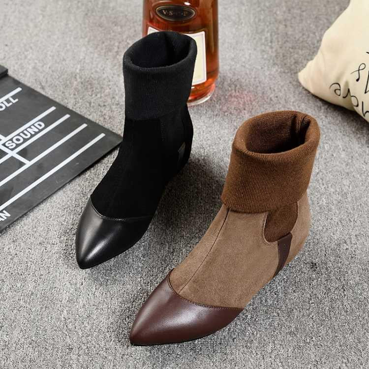 Fashion Zip Pointed Toe Thick Heel Ankle Boots Women's Solid Office Comfortable Style Shoes