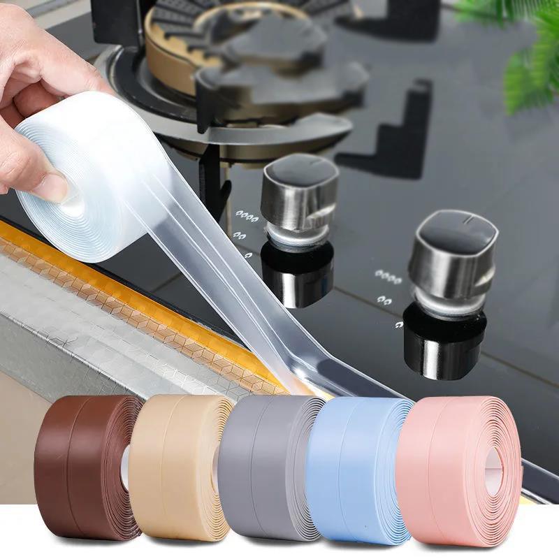 3.2m Bathroom Kitchen Shower Water Proof Mould Proof Tape Sink Bath Sealing Strip Tape Self Adhesive Waterproof Plaster