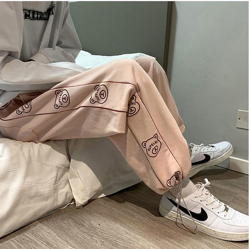 Pink Sweatpants Women's Spring Summer Korean Straight Loose Design Niche Show Thin Versatile Pants