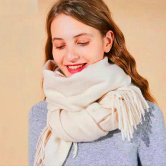 Cashmere Women Scarf Warm Shawl Pashmina Kerchief 100% Wool Long Winter Scarves for Ladies