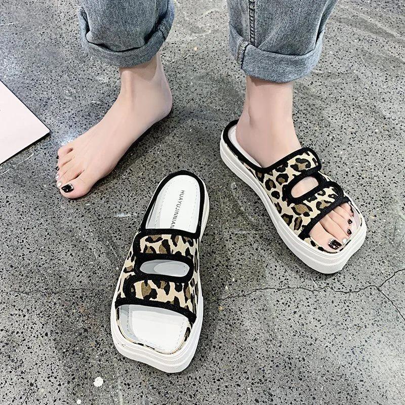 Ugly Cute Slippers Female Summer Outing Non-slip All-match Fashion Outer Wear Student Platform Sandals and Slippers