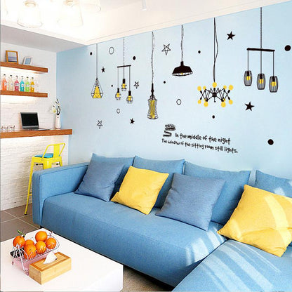 Creative personality chandelier self-adhesive wallpaper stickers