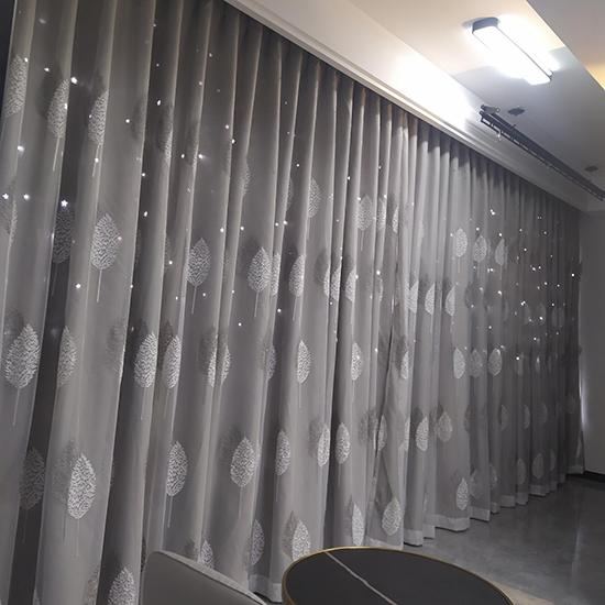 1/2pcs  Modern Double Curtains for Living Room Hollow Stars  Curtain for Bedroom Shade Curtain Tulle Cloth