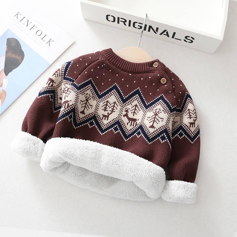 Children's Sweater Autumn Winter Kids Knitted Turtleneck Pullover Sweater for Boys Girls