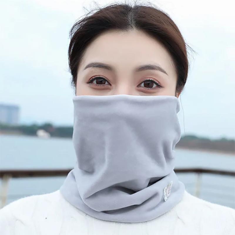 Warm Bib Female Korean Version Wild Double-layer Thick Scarf Outdoor Neck Windproof Collar