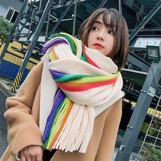 Shawl scarf Long section scarf Birthday present Winter warm scarf Christmas gift Woman Trend Wild