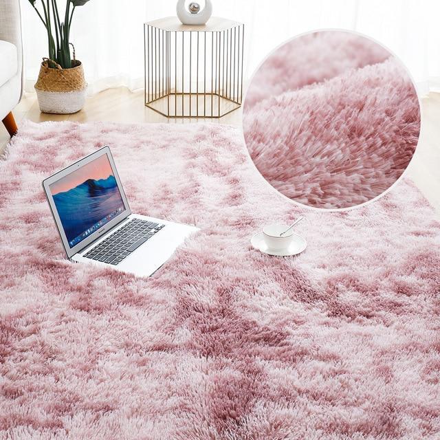 Thicken Carpet for Living Room, Home Decoration Carpet for Window Headboard, Plush Carpet, Children's Bedroom, Fluffy Carpet, Soft Velvet Cushion