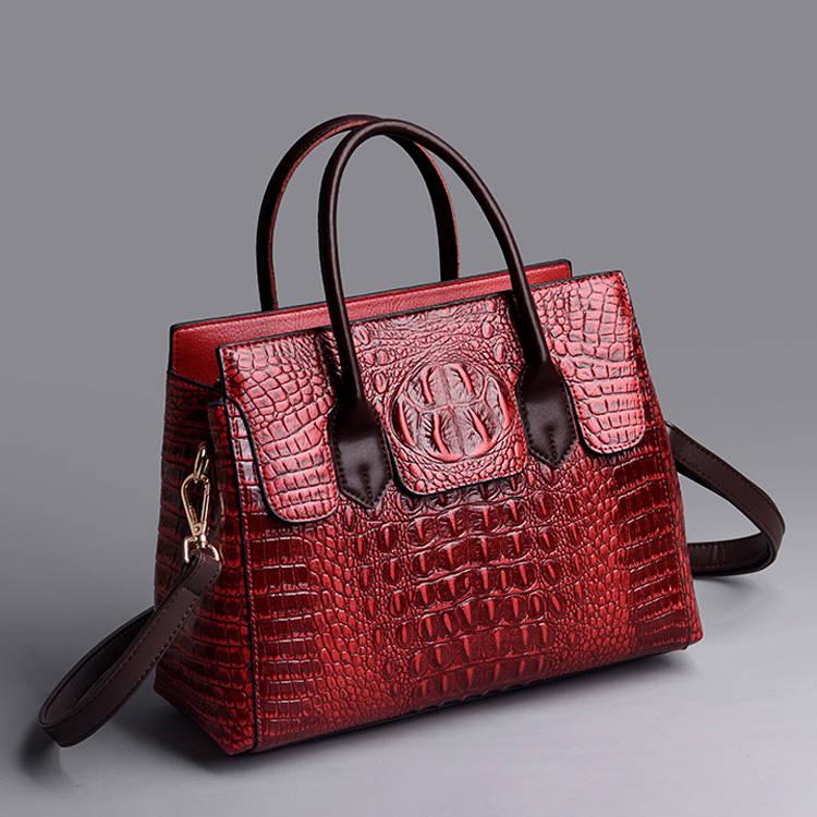 Crocodile Pattern Leather Handbag Bag Female Messenger Bag Europe United States Shoulder Bag Female