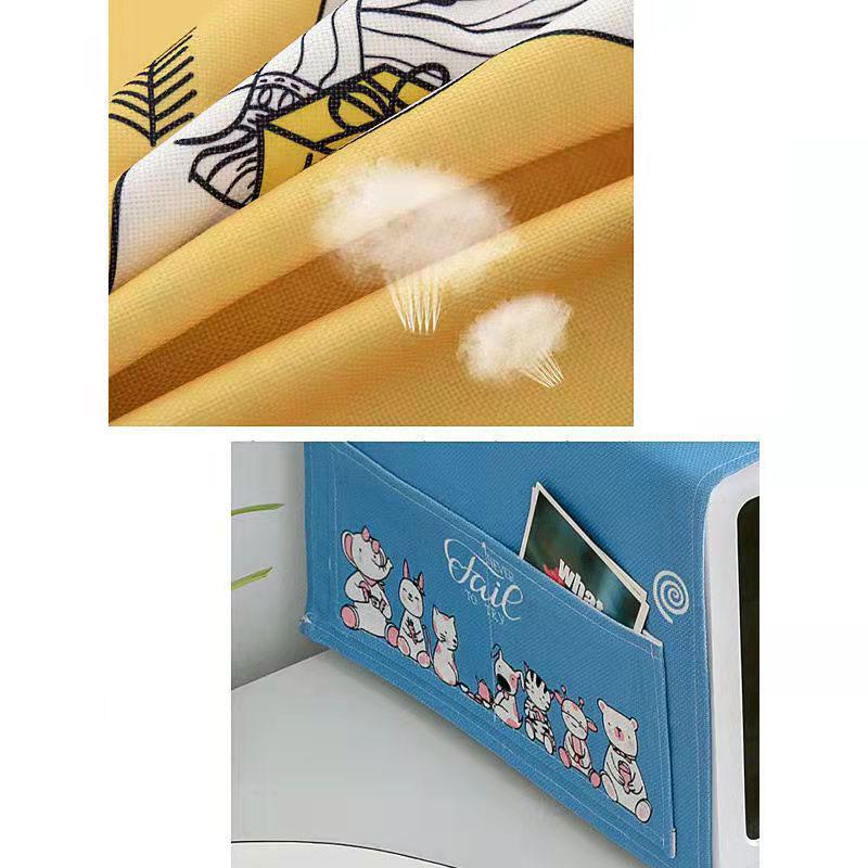 Microwave Hood Oven Dust Cover Oil and Water-proof Household Side Pockets Dust-proof Cloth Refrigerator Dust-proof and Dust-proof Cover Towel