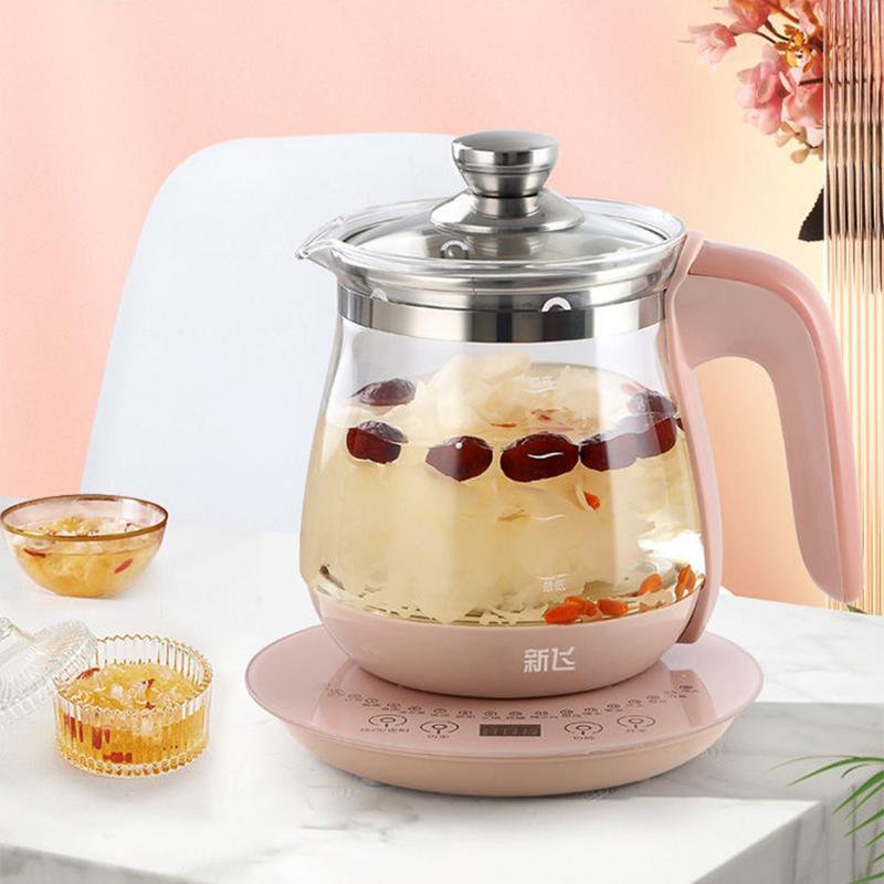 Health Pot High Temperature Resistant Glass Tea Maker Automatic Thickening Flower Teapot Office Small Home