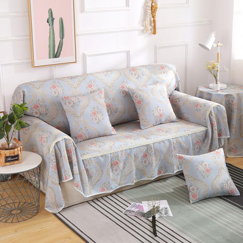 European Style Sofa Cover Slipcover with Skirt New Jacquard Armchair Couch Covers for Living Room