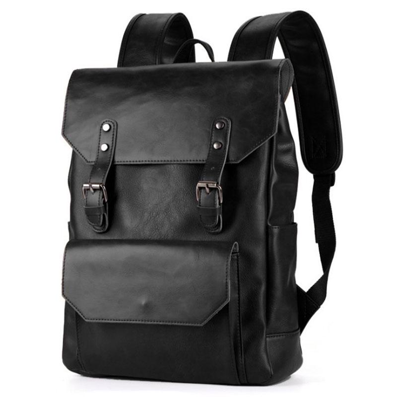 Retro Large Capacity Backpack Men Trend Student Waterproof Outdoor Sports Square Student Bag