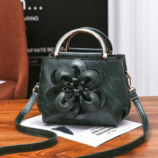 Bag Female Tide Retro Flower Handbag Shoulder Diagonal Package Small Square Bag