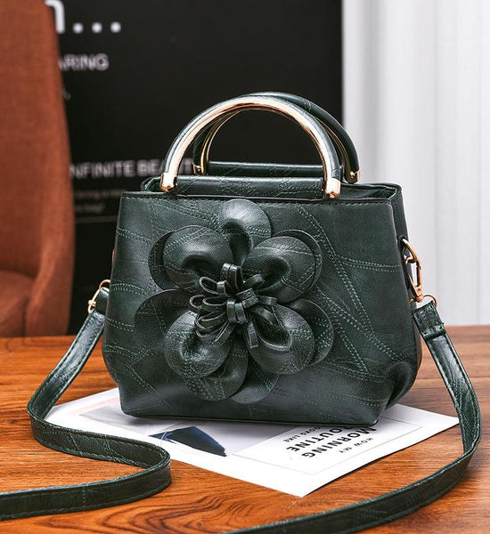 Bag Female Tide Retro Flower Handbag Shoulder Diagonal Package Small Square Bag