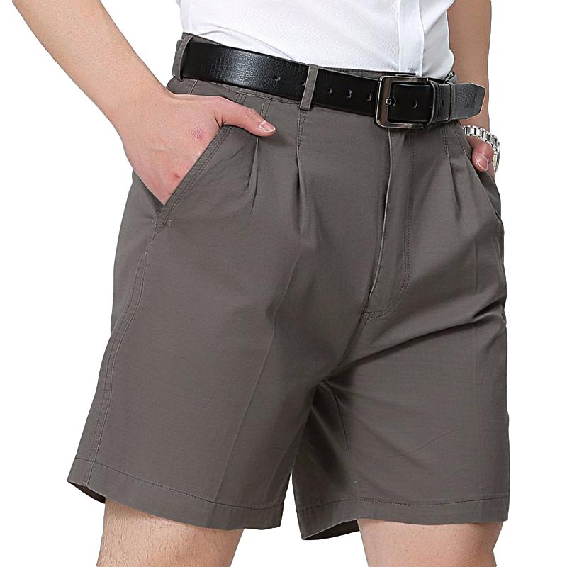 Summer Loose Men's Cotton Five-point Pants Middle-aged and Elderly Men's Plus Fat Large Size Casual Suit Shorts