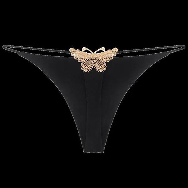 4Pcs/Set Women's Low Waist Solid Color Seamless Lace Underpants Women's All-match Large Size Night Soft Thong