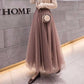 [3 Layers of Yarn + Inner Lining] Half-length Skirt Women's Net Gauze Skirt Large Skirt Mid-length Gauze Skirt Net Yarn Breathable Large Skirt