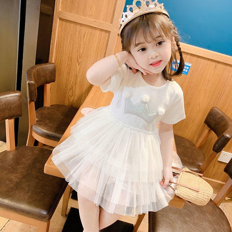 Girls Dress Summer Children Cake Dress Super Western Princess Dress Fairy Net Gauze Dress