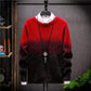 Men's Imitation Mink Velvet Turtleneck Sweater Korean Version of Slim Plus Velvet Thick Sweater Gradient Color Fuzzy Sweater