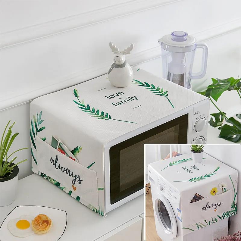 Microwave Oven Cover Oil-proof and Waterproof Household Dustproof Cloth Refrigerator Universal Household Cover Towel