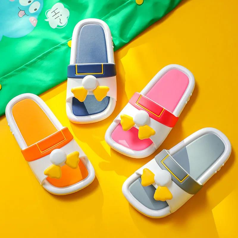 Children's Cute Cartoon Slippers In Summer Boys and Girls Tasteless Antiskid Indoor Home Soft Bottom Non Slip Slippers