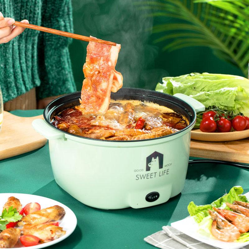 Electric Frying Pan Non-stick Multi-function Electric Heating Pot Student Mini Electric Pot Household Pot with Integrated Electric Cooker