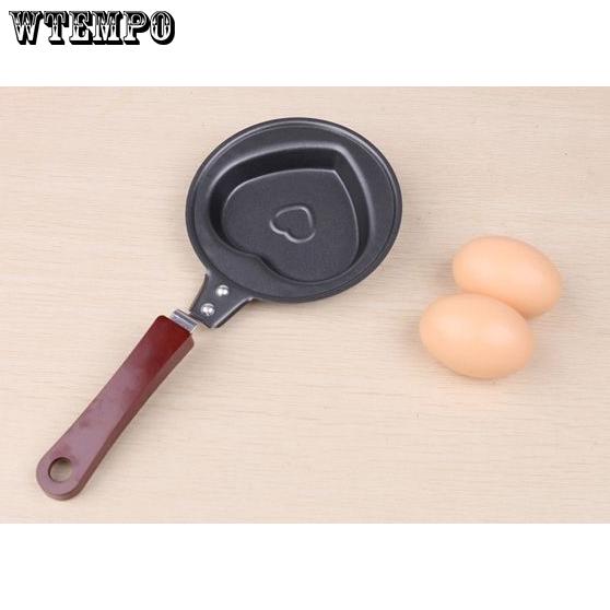 Pans 12cm Non-stick Cookware Love Egg Ham Frying Pan