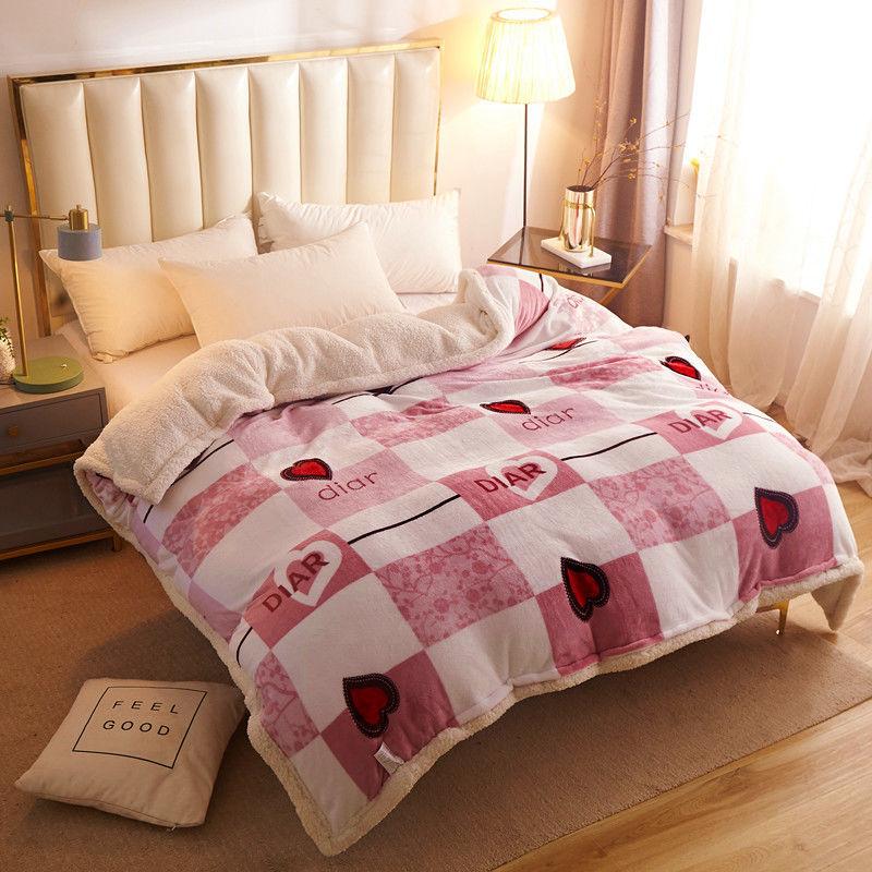 Winter Thick Double Layer Lamb Wool Multifunctional Blanket Duvet Cover Blanket Single Sheet Flannel Duvet Cover Warm Travel Blanket Zipper Bedspread