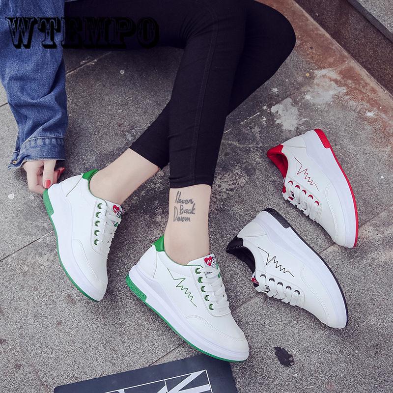 Women White Shoes Hole Breathable Flats Girls Student Sport Shoes