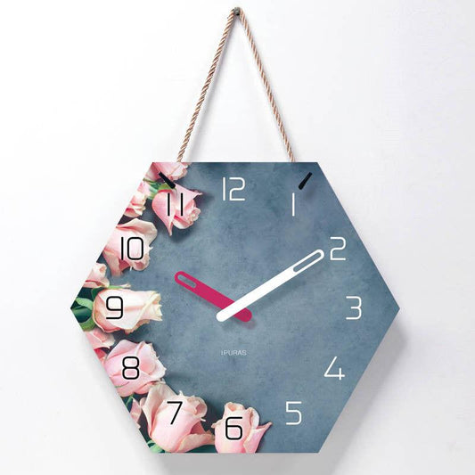 Nordic Wall Clock Living Room Decoration Creative Clock Wall Fresh and Idyllic Silent Bedroom Clock