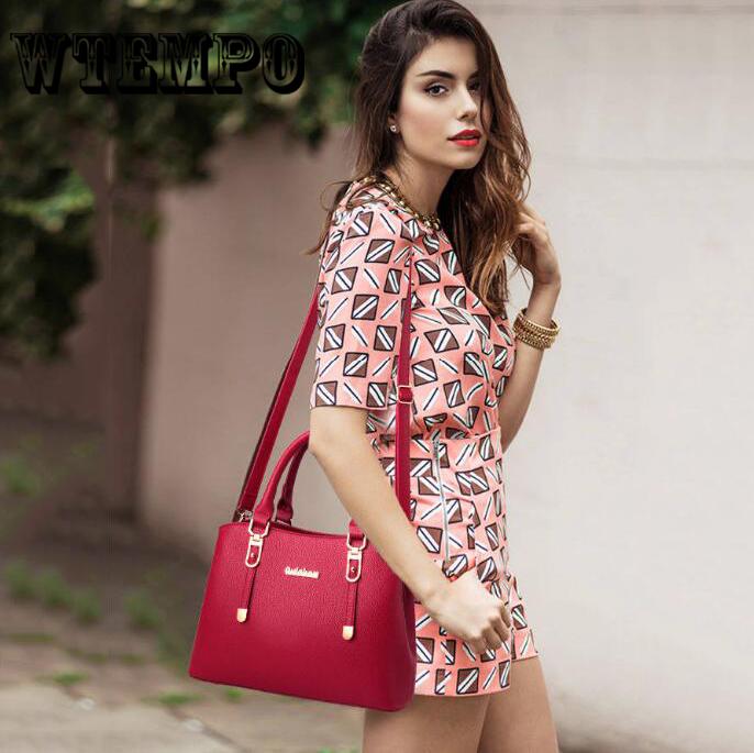 Handbags Fashion PU Tote Women Leather Handbag Messenger Shoulder Bags