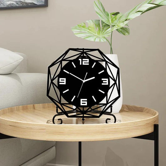 Nordic Creative Desk Clock Living Room Clock Ornaments Modern Minimalist Desk Clock Bedroom Mute Decorative Desk Clock Personality Clock