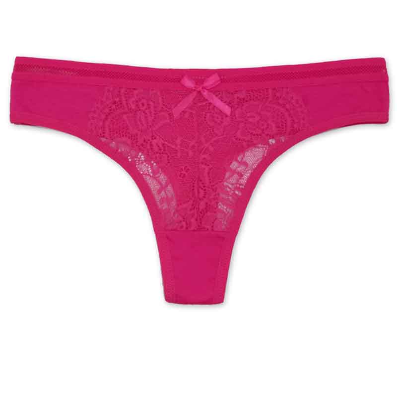 6pcs/set Women G-string G-string Lace Cotton Sexy Fashion Solid Color Lingerie Panties