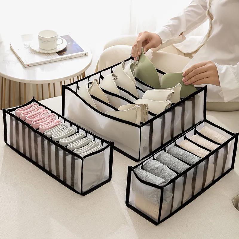 24 Grids Underwear Storage Box Closet Storage Box Drawer Storage Bra Socks Panties Storage Box Dormitory Underwear Classification Box