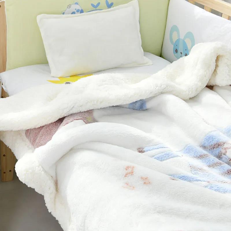 Baby Blanket Double Thickening Winter Newborn Baby Blanket Nursery Blanket Children Quilt Autumn and Winter