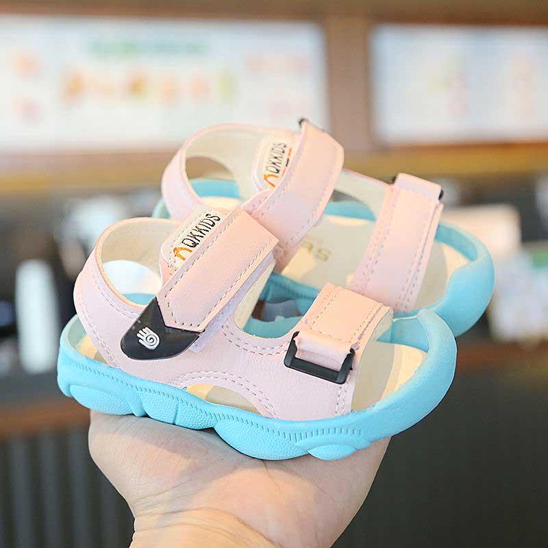 21-35 Summer Child Sandals Kids Basketball Shoes Non-slip Comfortable Breathable Running Shoes Lightweight Non-slip Baby Velcro Skate Shoes