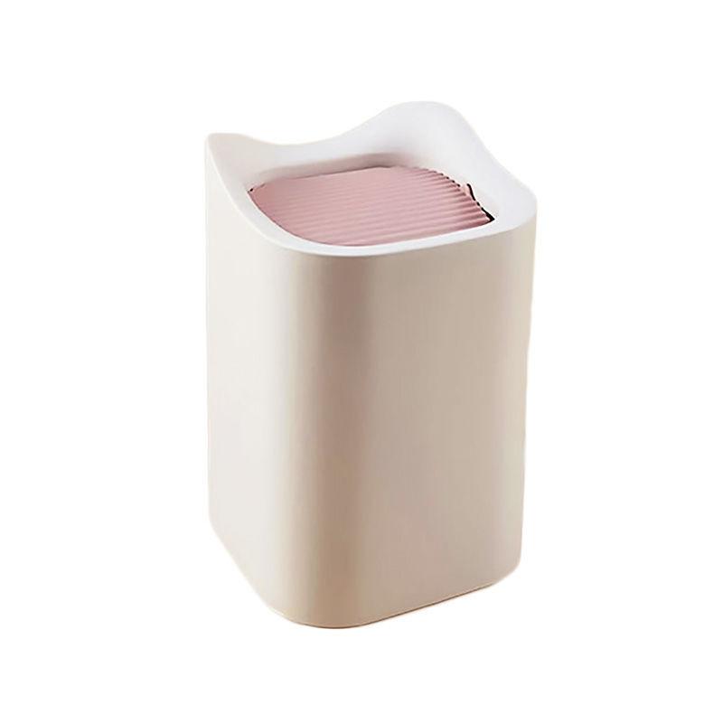 Desktop Trash Can Nordic Mini Office Bedroom Bedside Creative Shake Cover Small Girl Trash Can Storage Bin