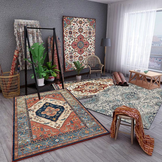 American Retro Carpet European Ethnic Style Living Room Carpet Country Simple Sofa Coffee Table Bedroom Bedside Blanket