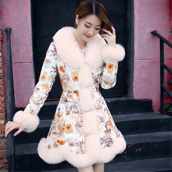 Winter Fashion Fox Fur Grass Woman Coat Plush Thickening Medium Length Women's Leather Coat Medium Length Plush Thin Rabbit Hair Coat Plus Size