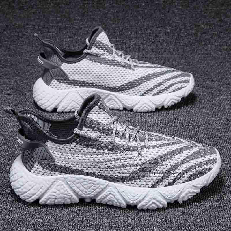 Size 39-44 Fashion Summer Men Mesh Sneakers Low-top Running Basketball Shoes Outdoor Non-slip Shockproof Letter Shoes