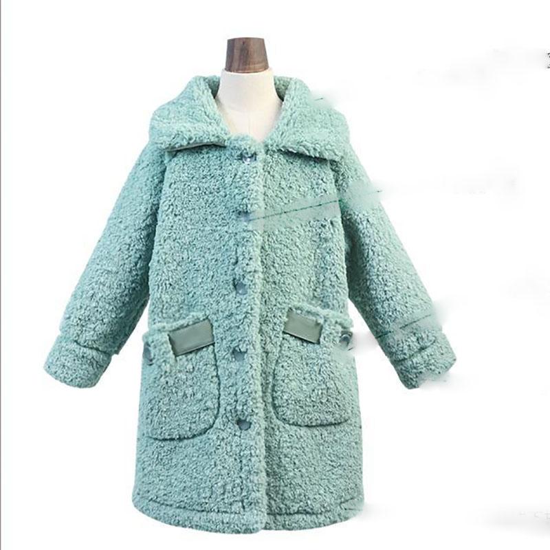 Girls' Windproof and Warm Autumn and Winter Clothes Winter  Thick Plus Fleece Jacket