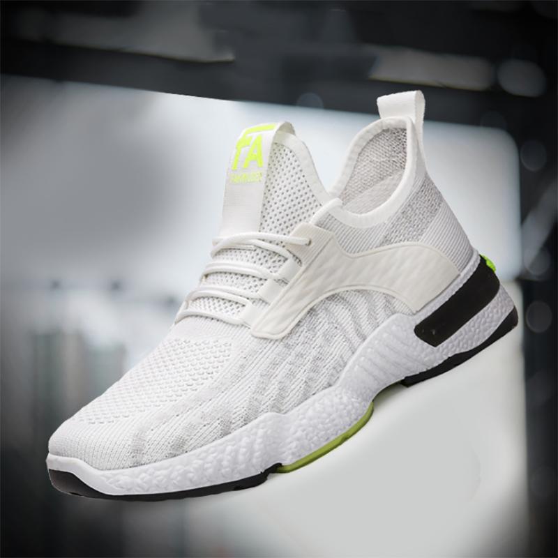 Autumn Flying Knit Couple Shoes Breathable and Comfortable Height-increasing Shoes Trendy Men's and Women's Casual Sports Shoes