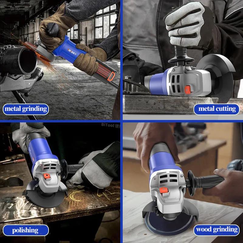 2100W Industrial Luxury Hand-held Electric Grinder Set Multi-function Angle Grinder Wire Cutter Polisher 4m Line