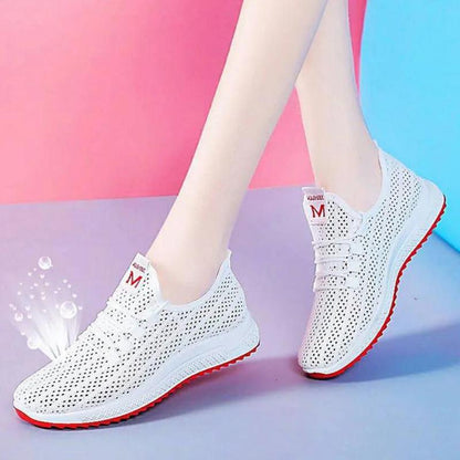 Mesh Sports Shoes Women's Spring, Summer and Autumn Breathable Net Shoes Casual Shoes Lightweight Soft Bottom Non-slip Running Shoes