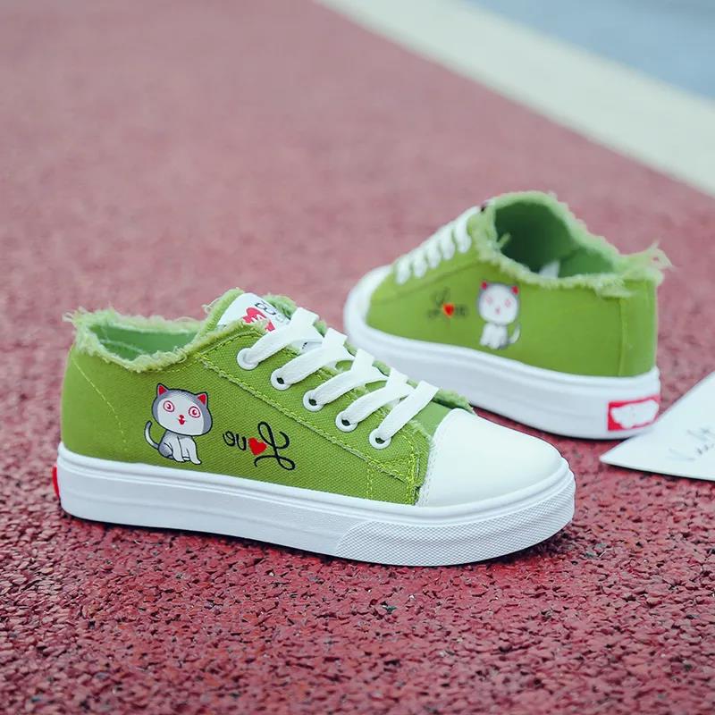 Women's Spring and Summer Canvas Shoes, Female Students' Casual Shoes, Flat Bottom Shoes, Breathable White Shoes