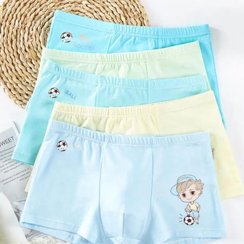 Boys Underwear 100% Cotton Boxers Brief Boys Clothes Comfortable Kids Shorts Bottoms for 3 4 6 8 10 12 14 Years Old