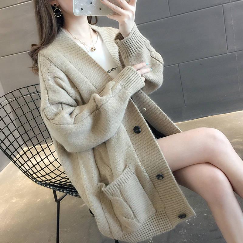 Elegant Women Cardigans Casual V-Neck Knitted Women Sweaters Slim Autumn Winter Clothes Jersey Mujer